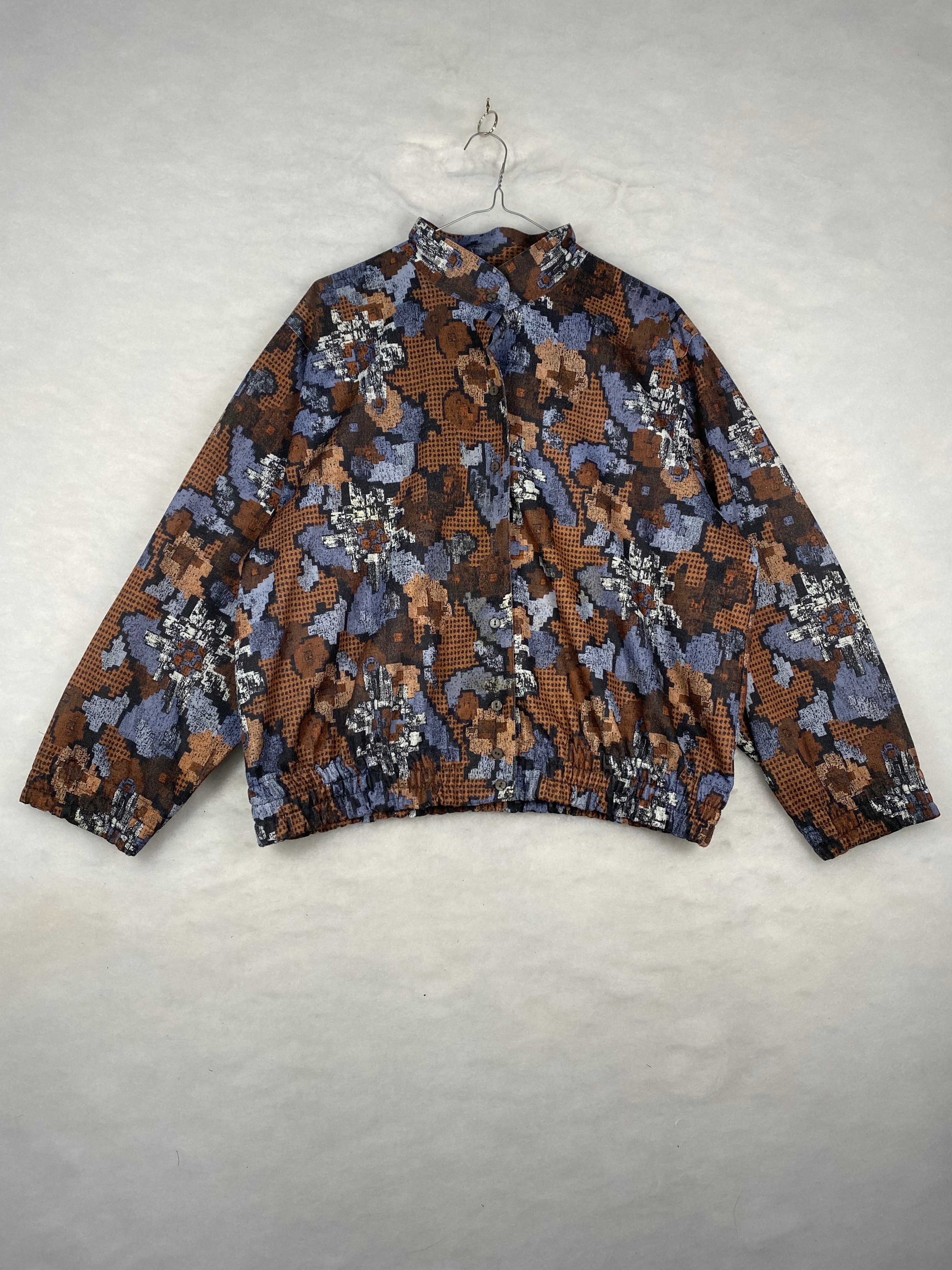 Bomber vintage donna stampa astratta - fronte