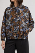 Bomber vintage donna stampa astratta indossato
