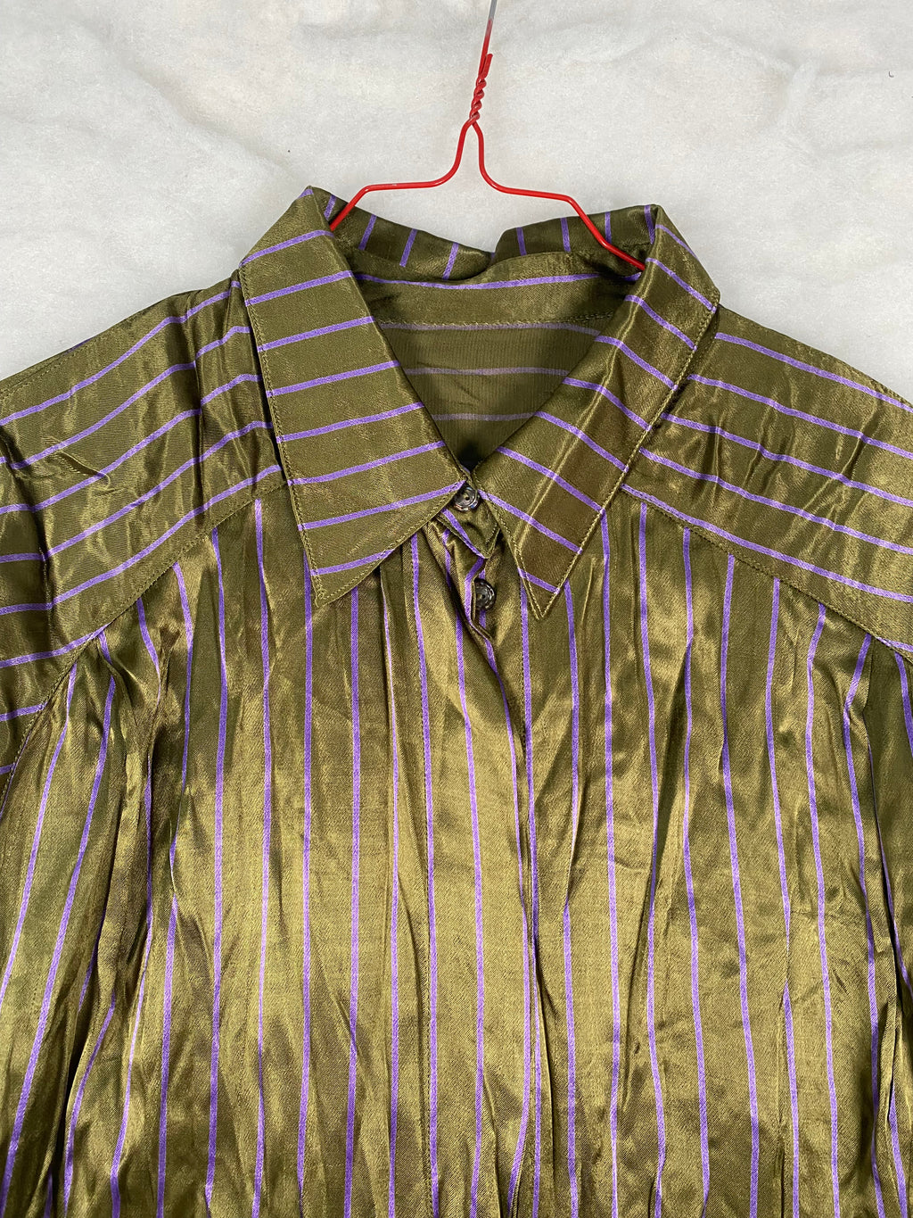 Camicia vintage donna raso - dettaglio polsino
