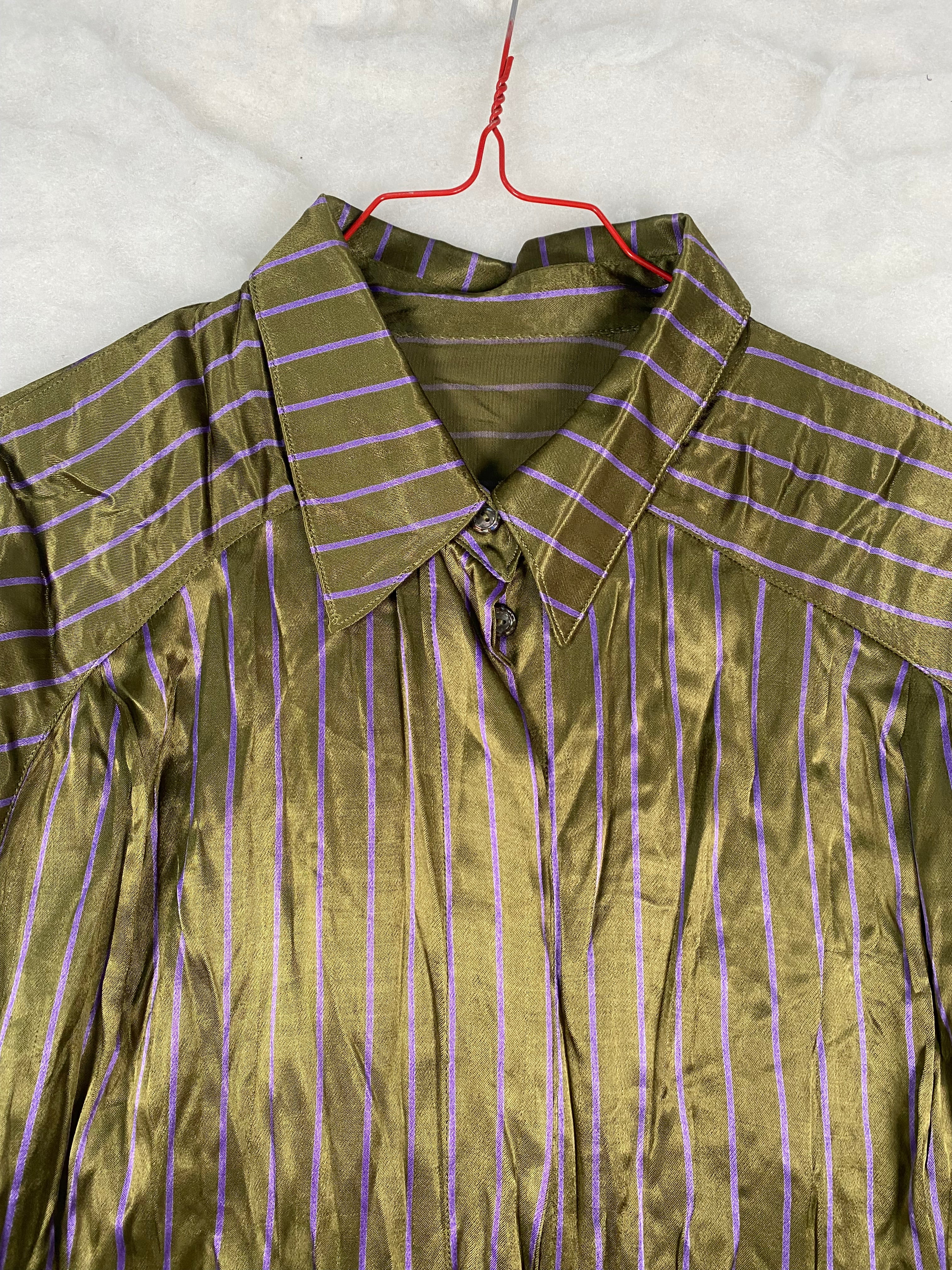 Camicia vintage donna raso - dettaglio polsino