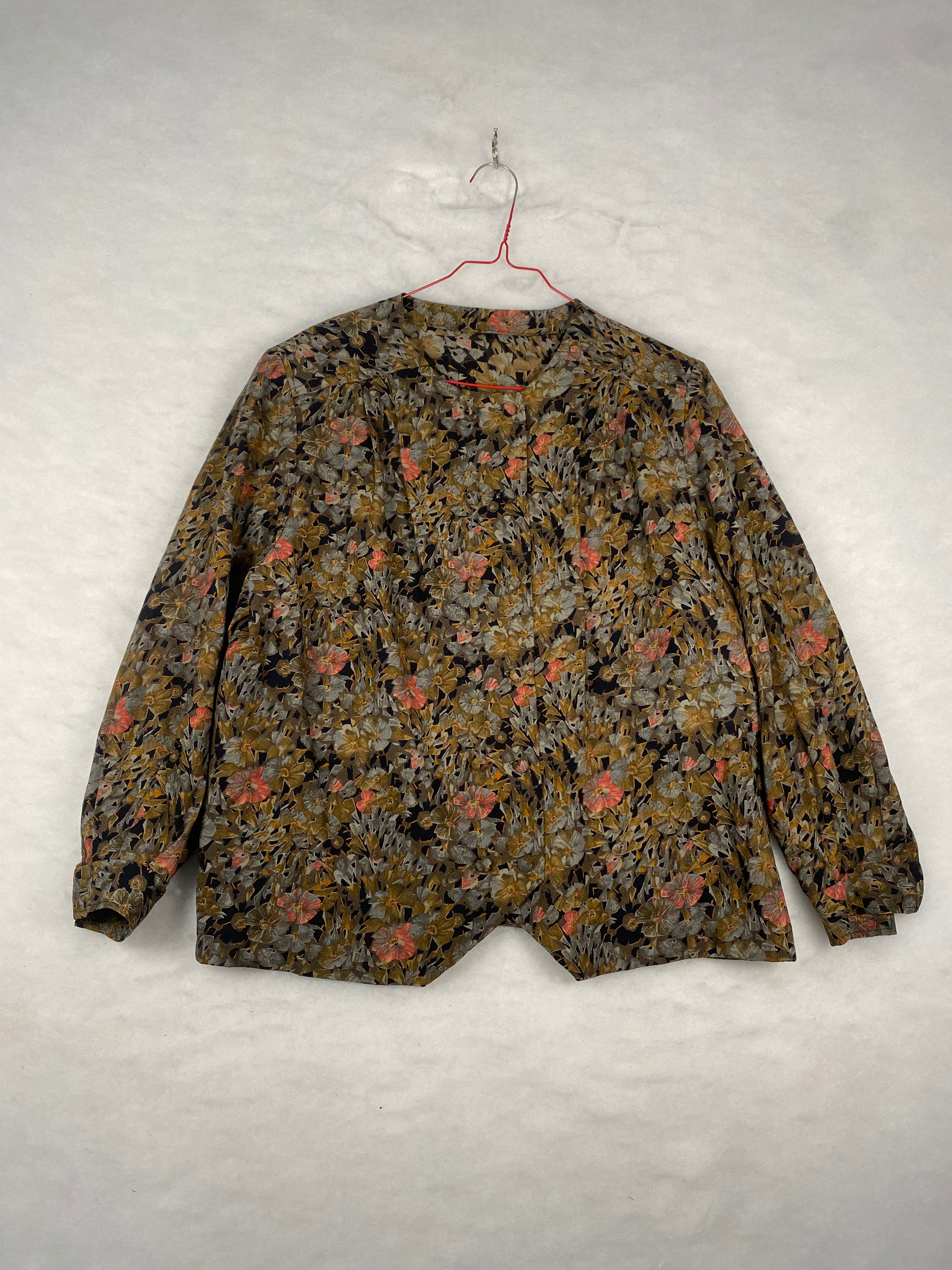 Blusa vintage donna millefiori - fronte