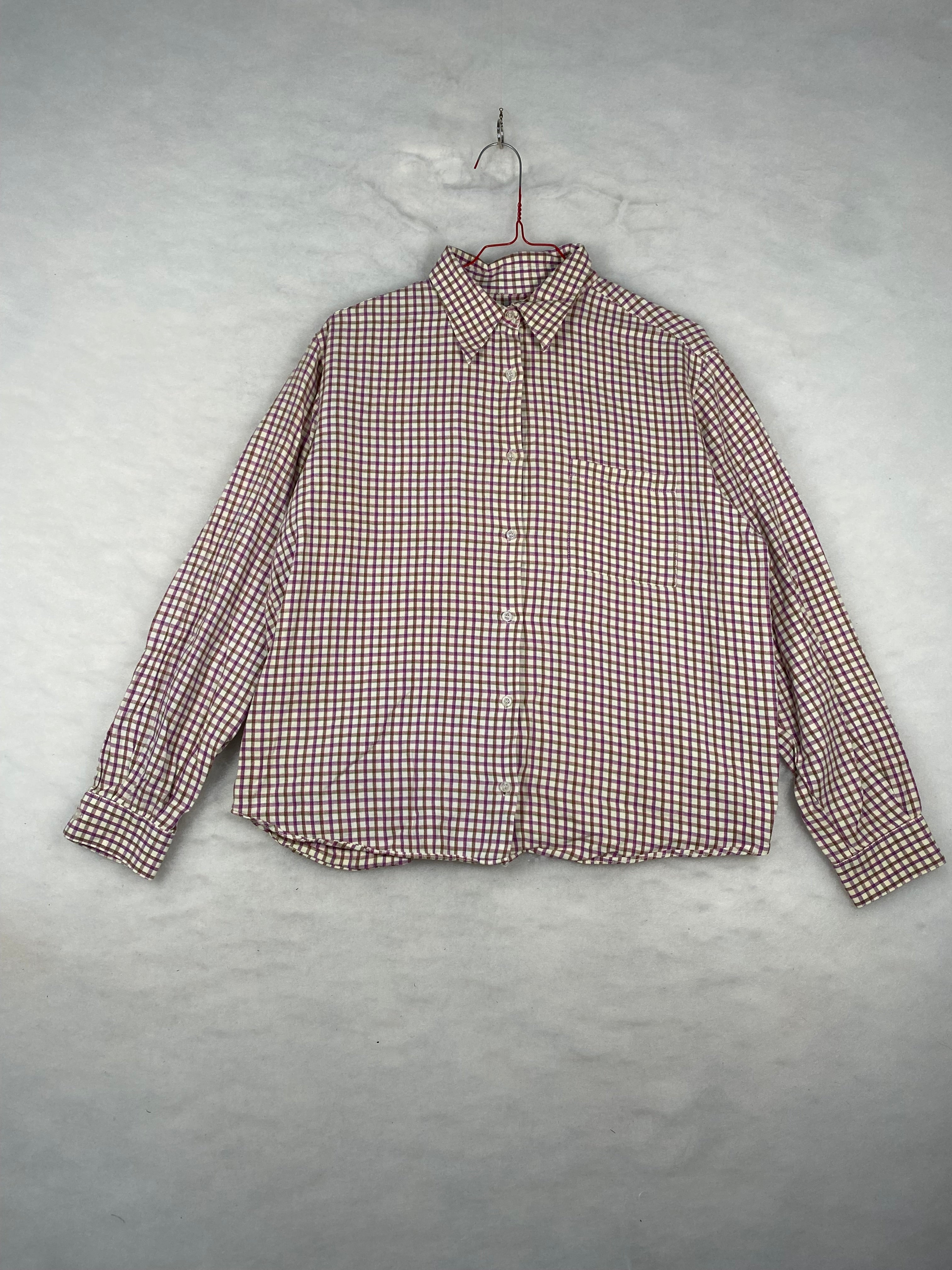 Camicia vintage donna a quadretti - fronte