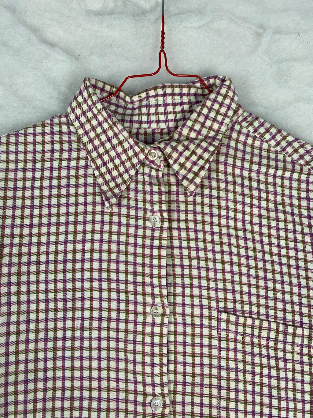 Camicia vintage donna a quadretti - dettaglio polsino