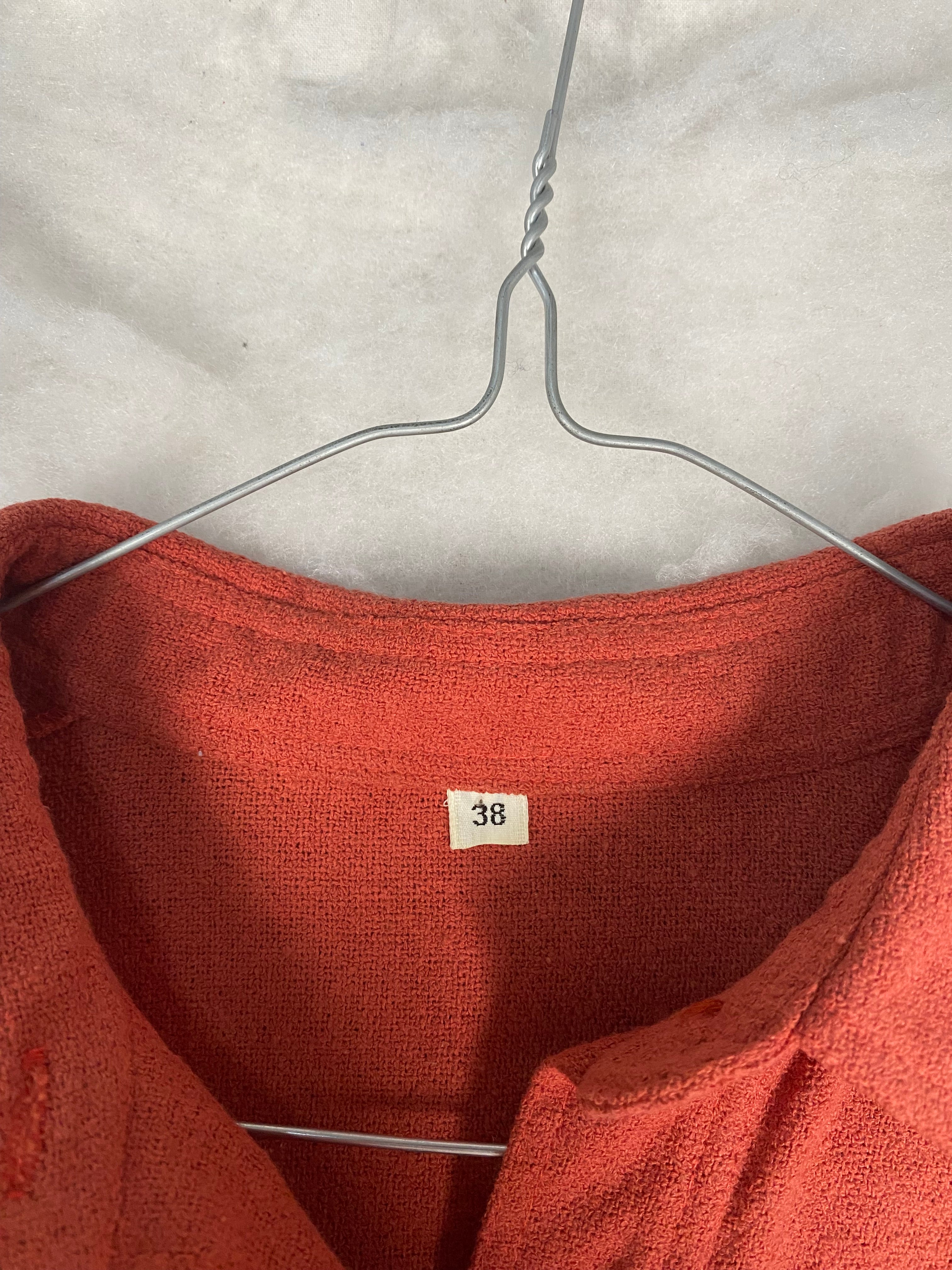 Giacca-camicia vintage donna - etichetta taglia 38