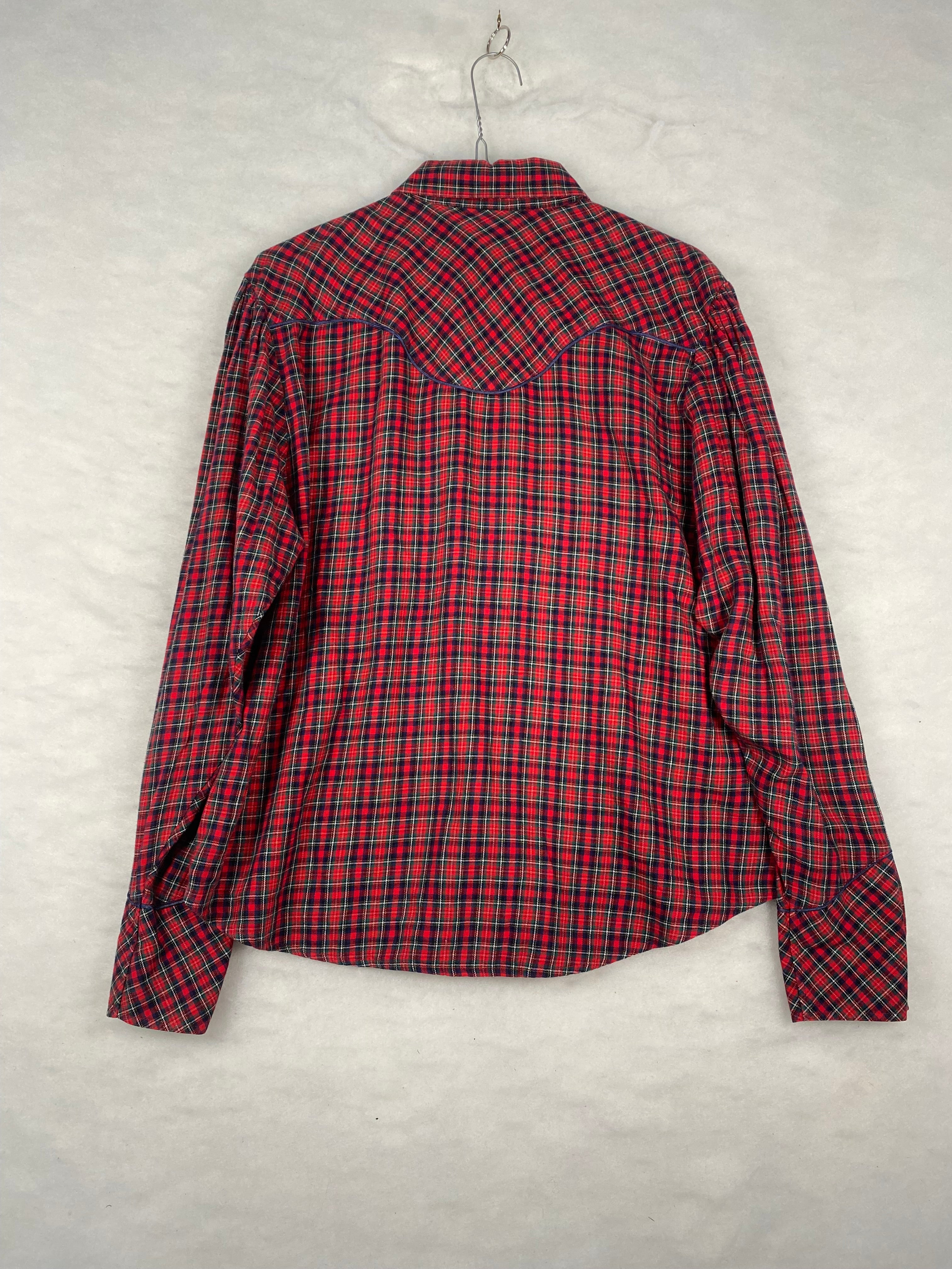Camicia vintage donna tartan rosso - retro