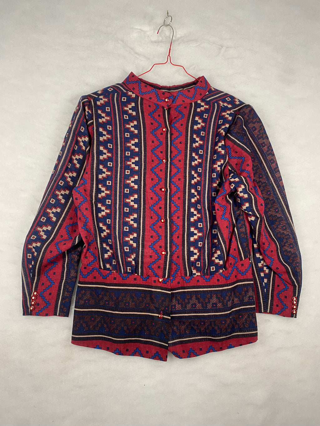 Camicia donna etnica geometrica - fronte