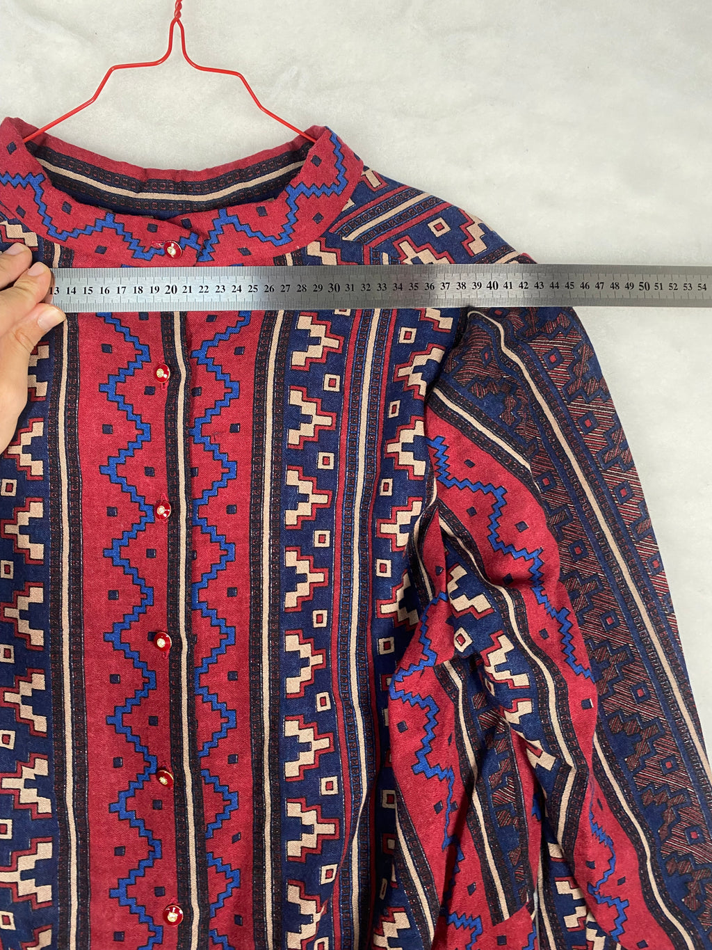 Camicia donna etnica geometrica - dettaglio