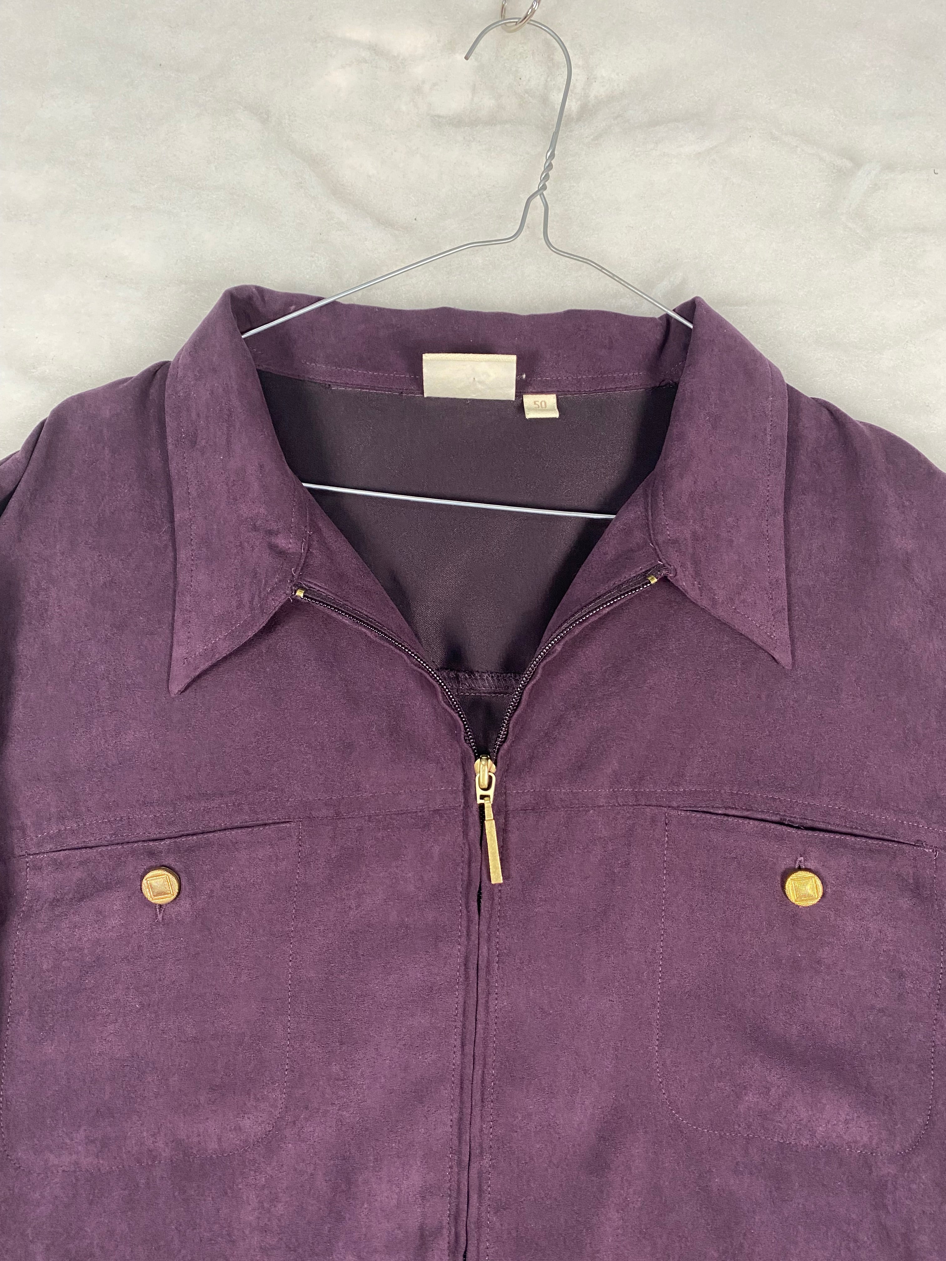 Giacca-camicia Newport viola - dettaglio
