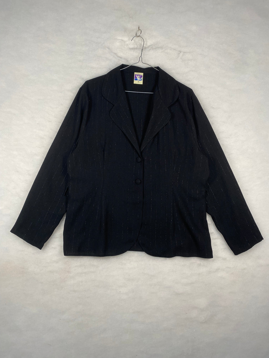 Blazer Yessica nero gessato - fronte