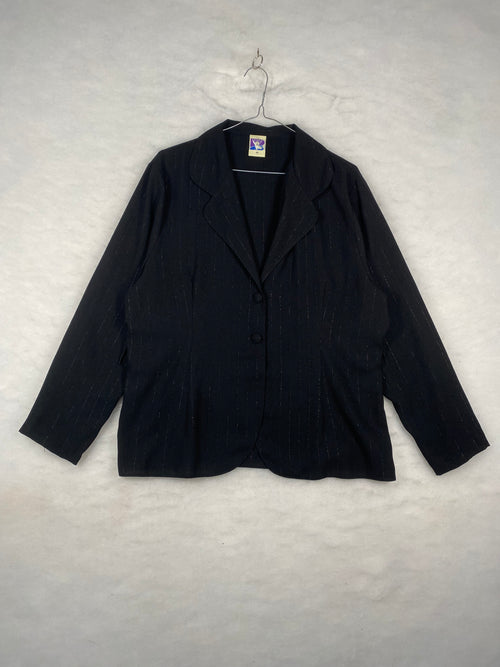 Blazer Yessica nero gessato - fronte