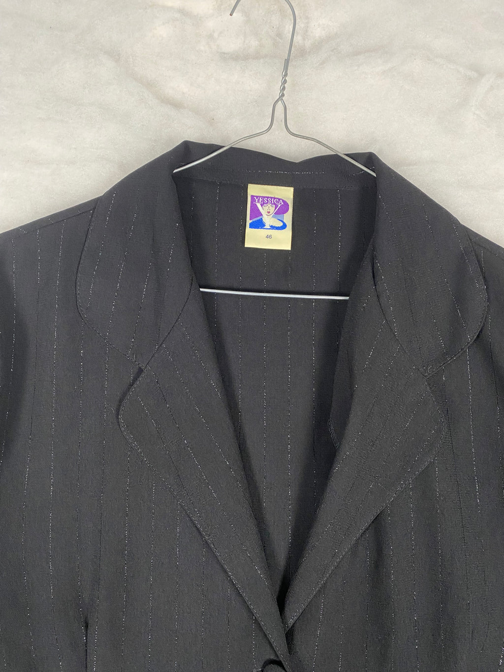 Blazer Yessica nero gessato - dettaglio