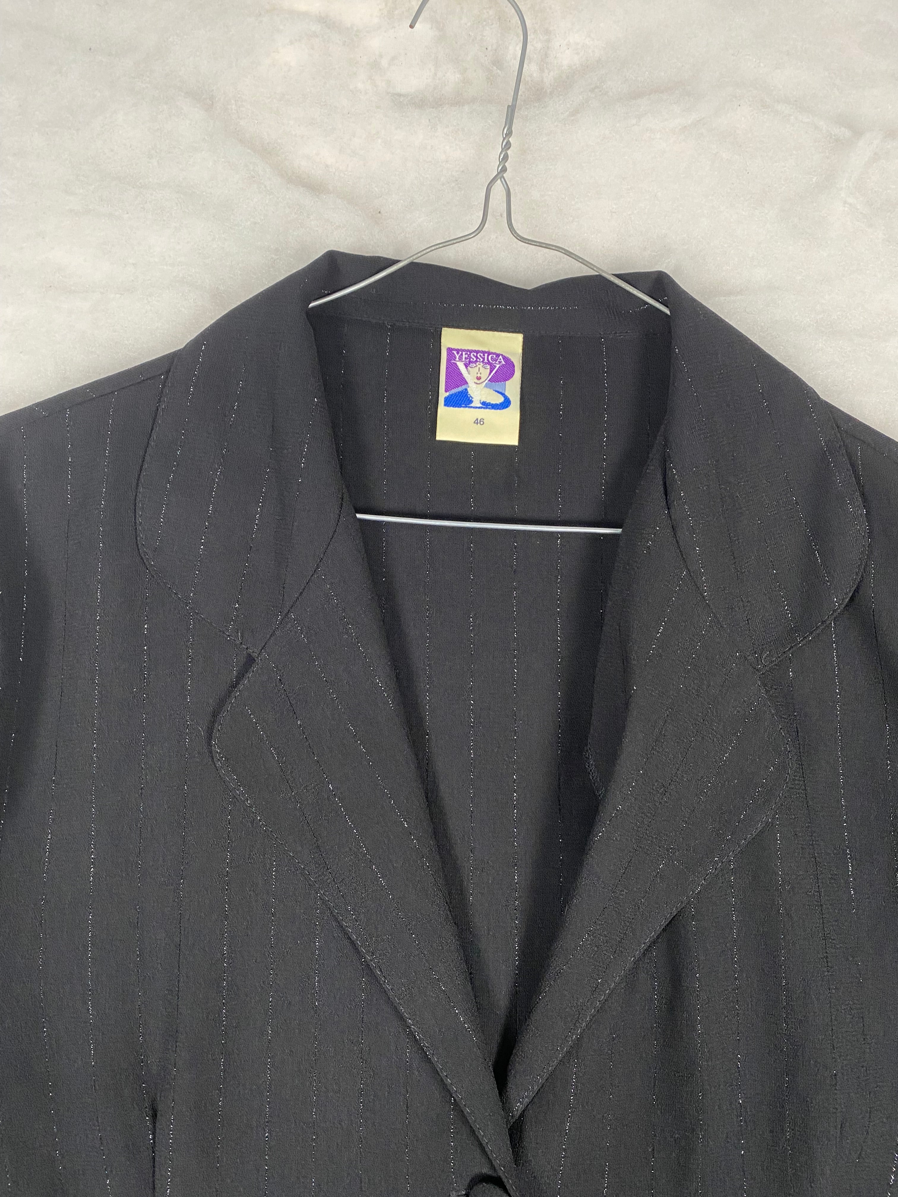Blazer Yessica nero gessato - dettaglio
