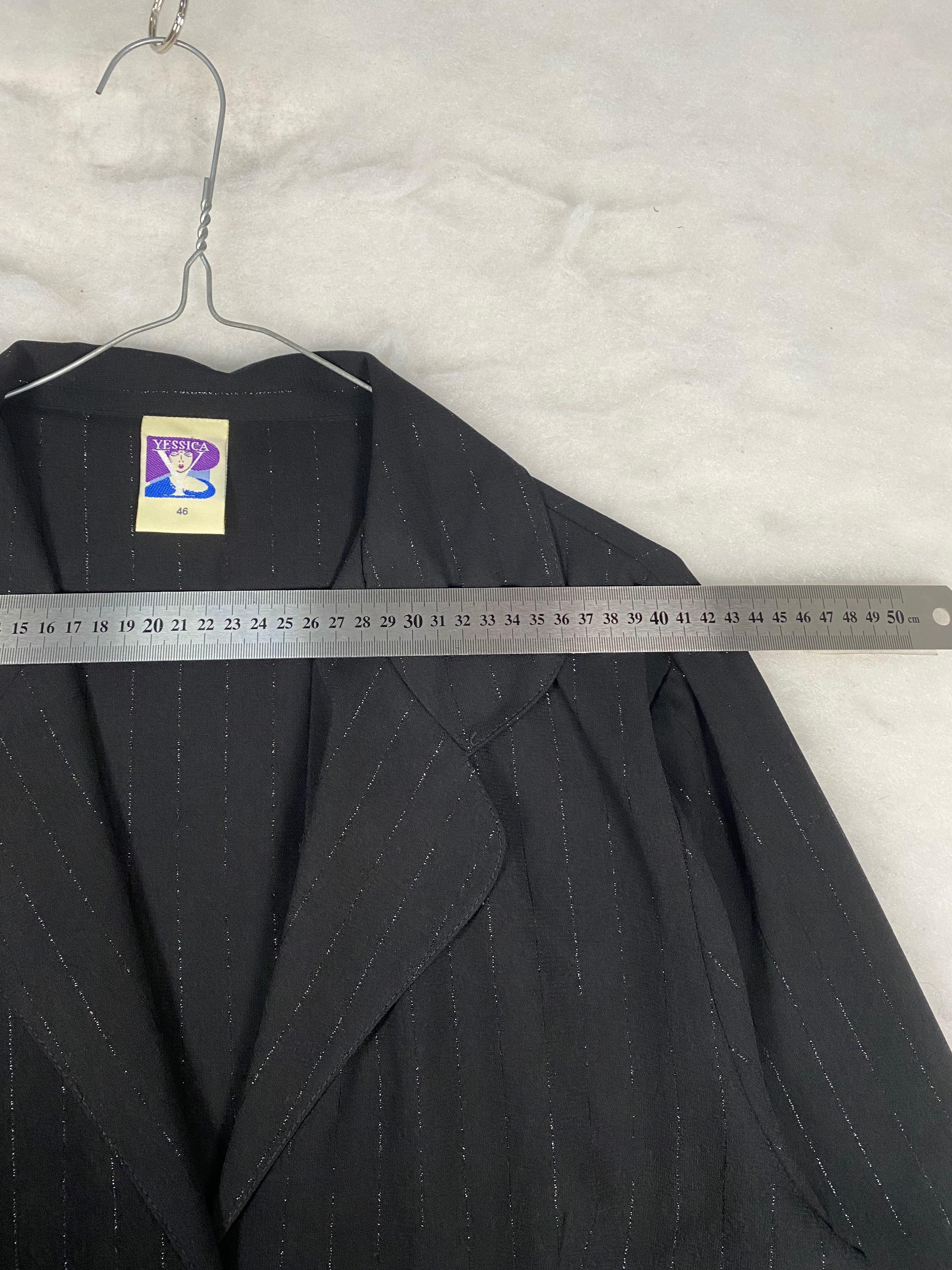 Blazer Yessica nero gessato - etichetta Yessica taglia 46