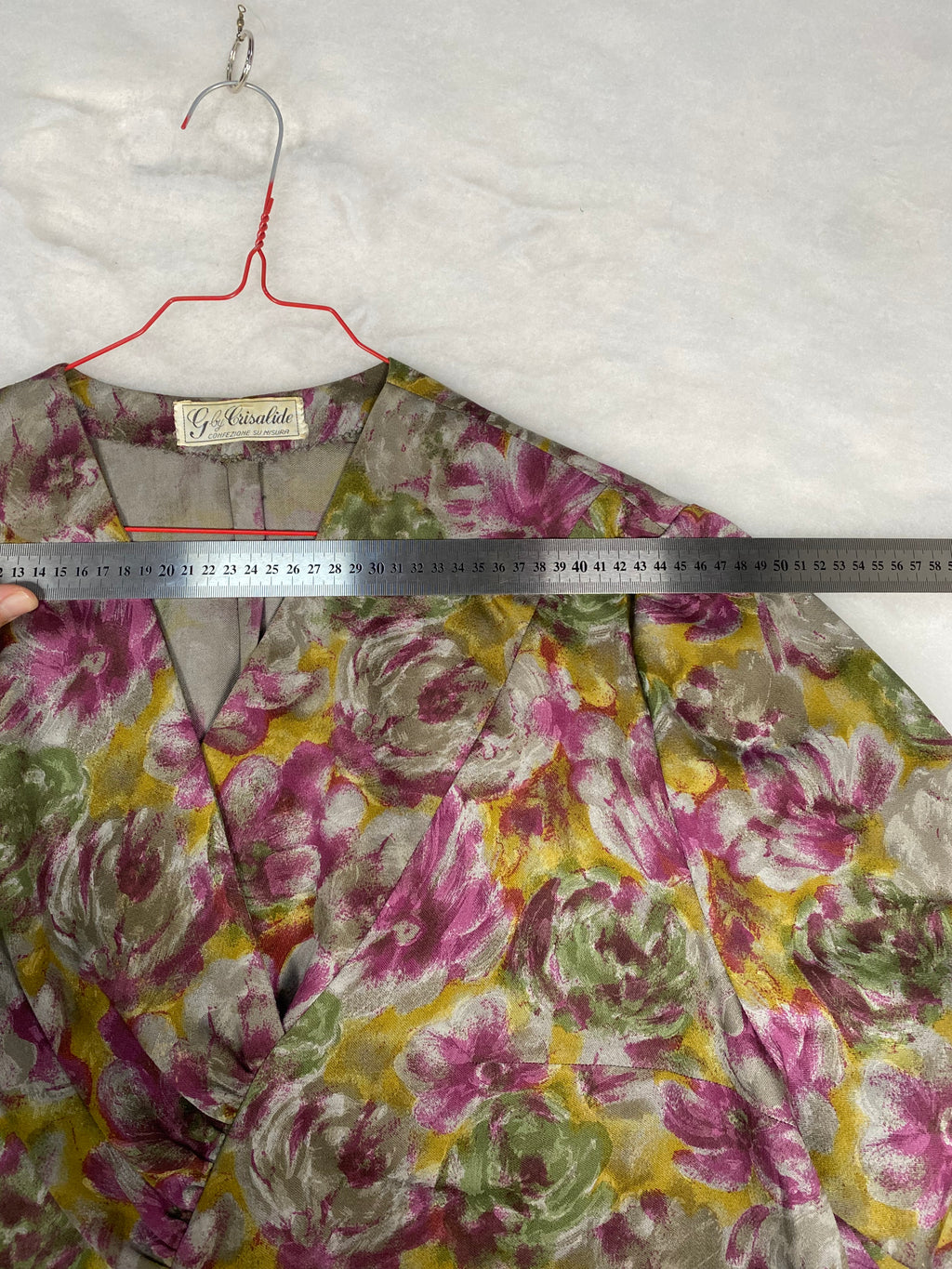 Blusa donna a incrocio fiori acquerello - tessuto