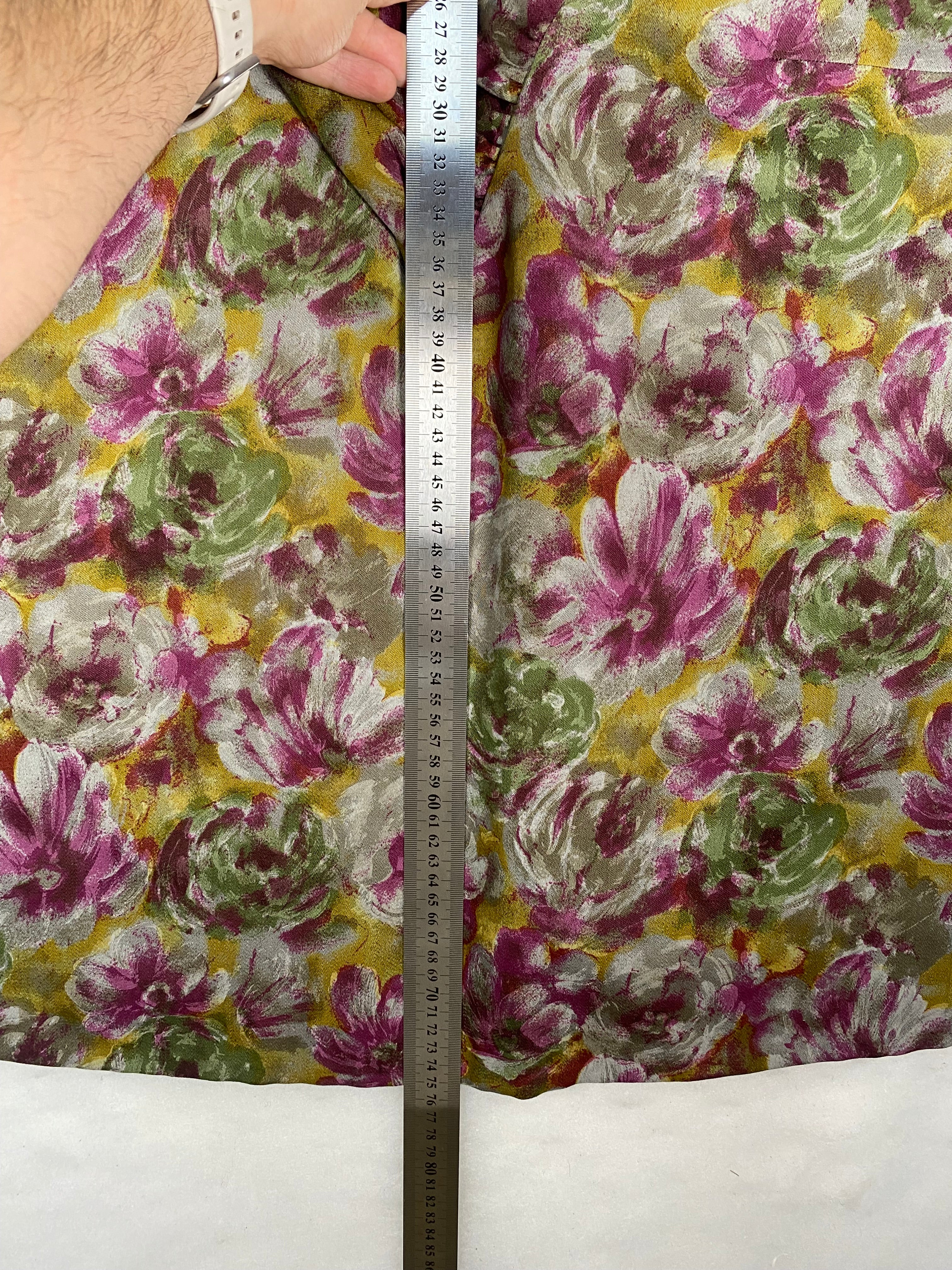 Blusa donna a incrocio fiori acquerello - manica