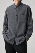 Camicia ICAM flanella grigia indossata