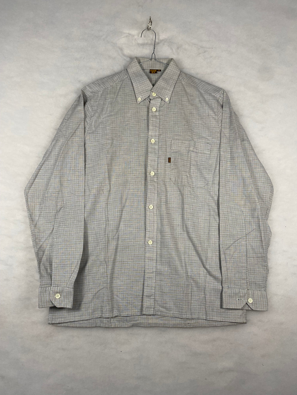 Camicia uomo Club 21 micro-check beige fronte