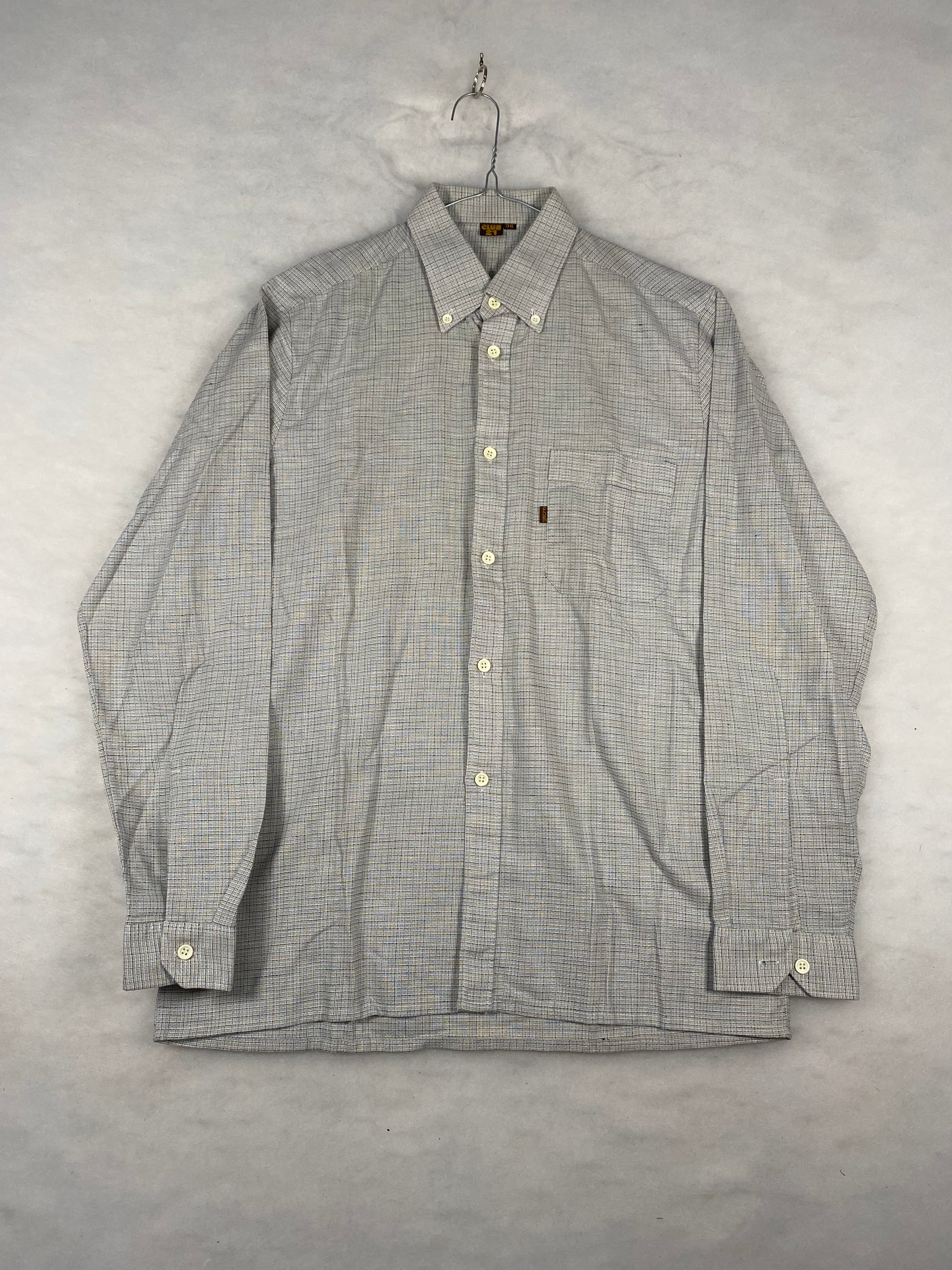 Camicia uomo Club 21 micro-check beige fronte