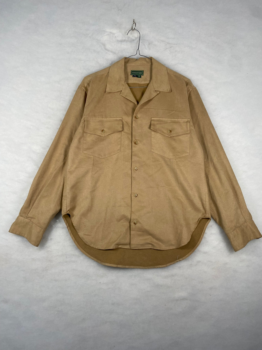 Overshirt uomo Freeport cammello fronte