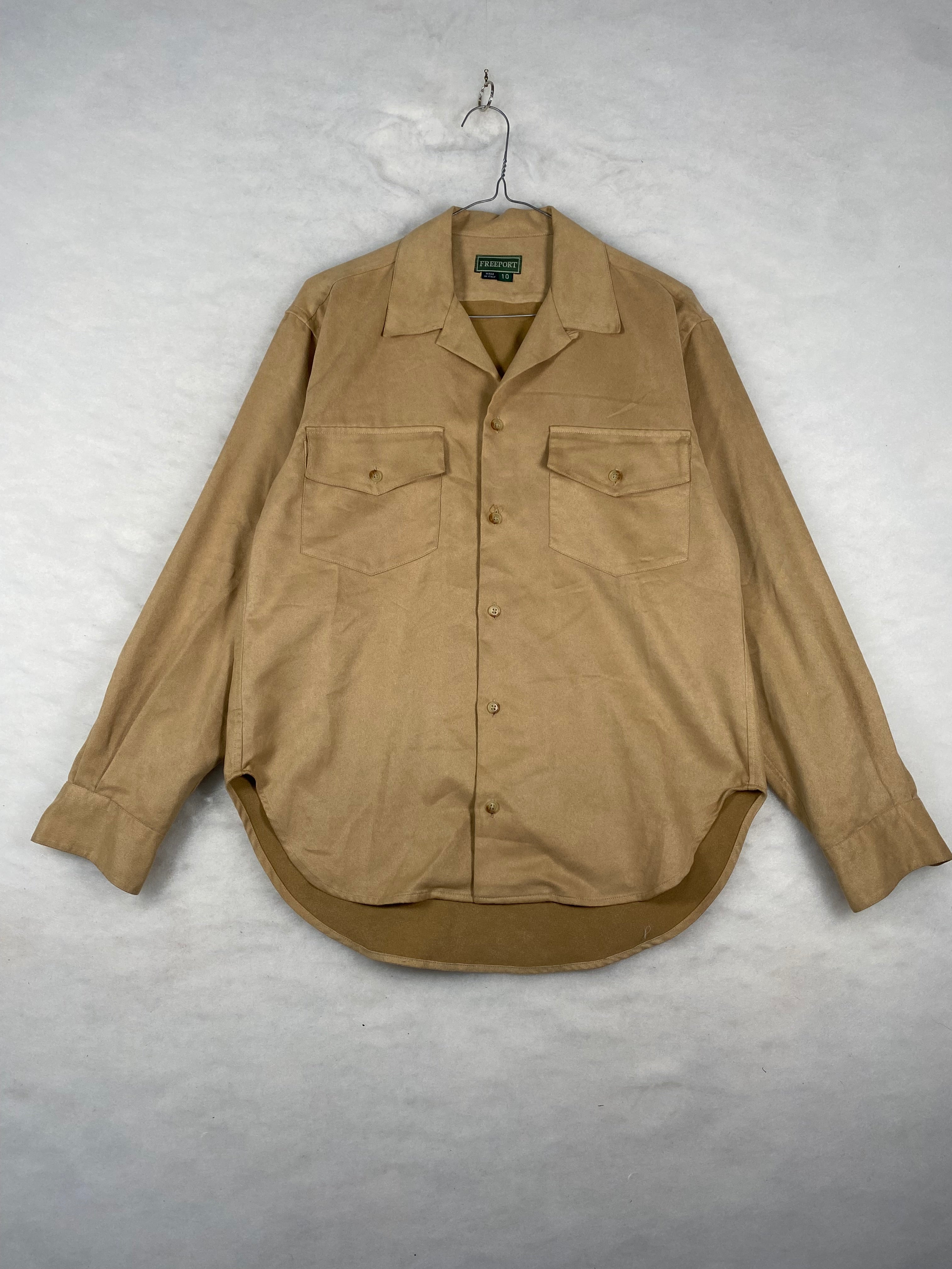 Overshirt uomo Freeport cammello fronte