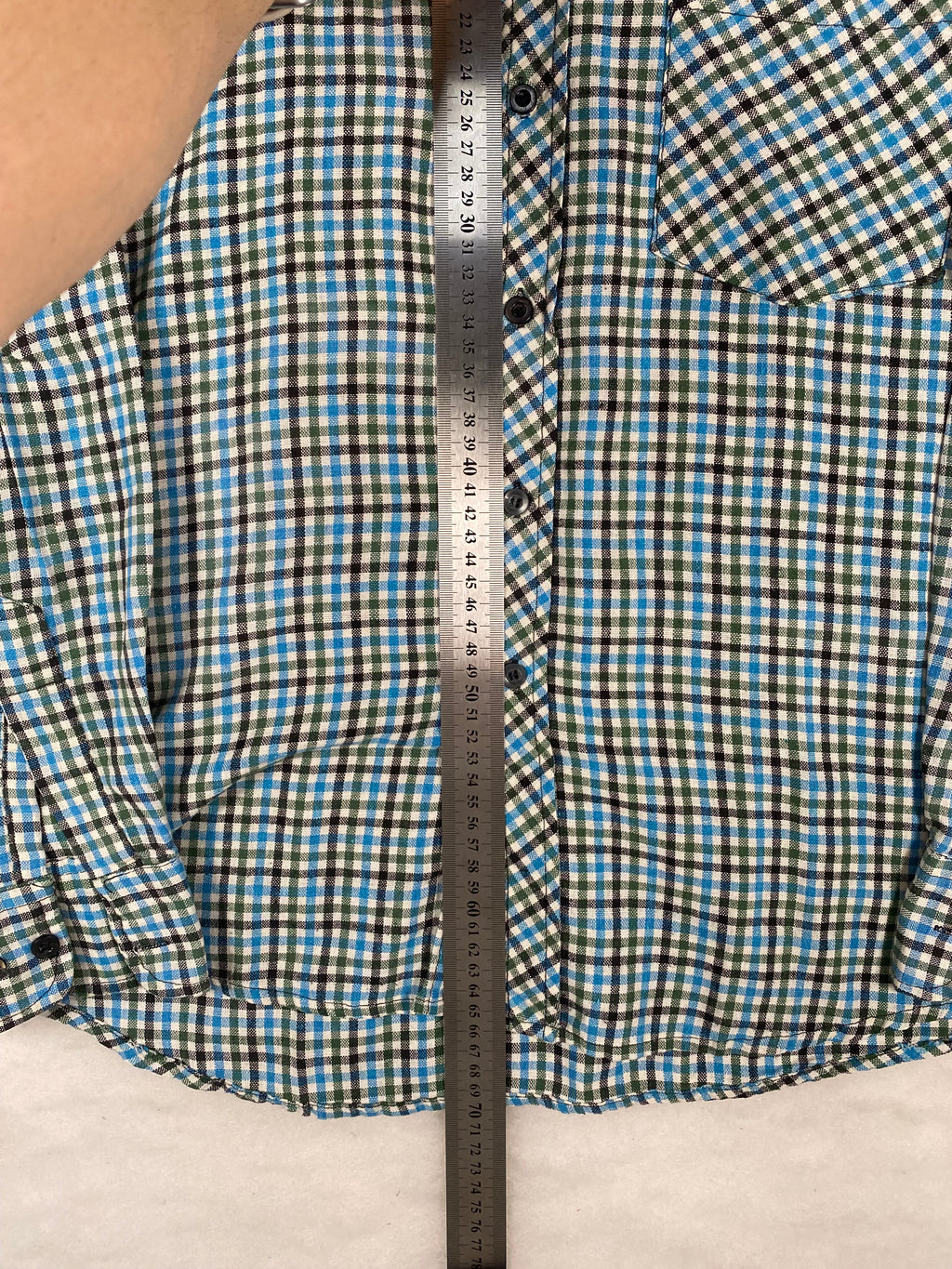 Camicia uomo vintage micro-check retro