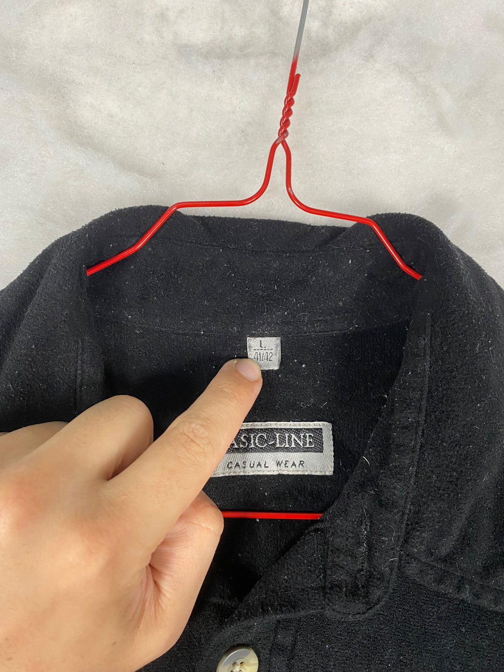 Camicia overshirt uomo nera etichetta taglia L
