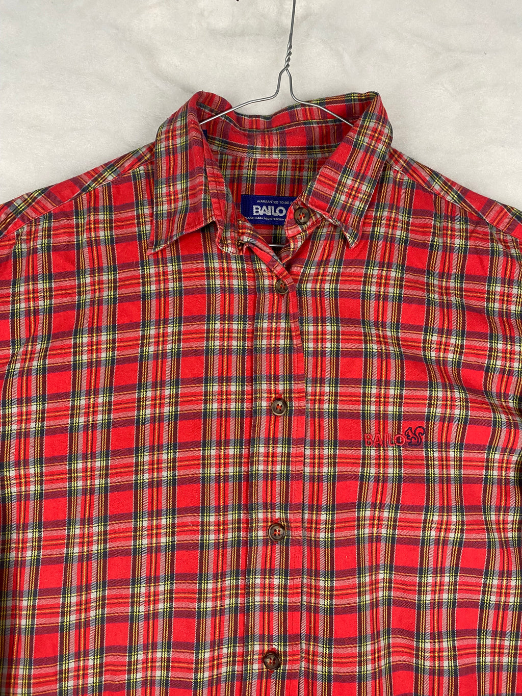 Camicia Ballo uomo tartan rosso dettaglio