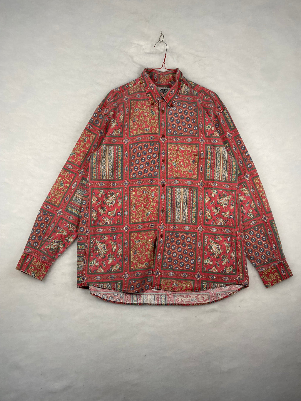 Camicia Noi & Voi uomo paisley rosso fronte