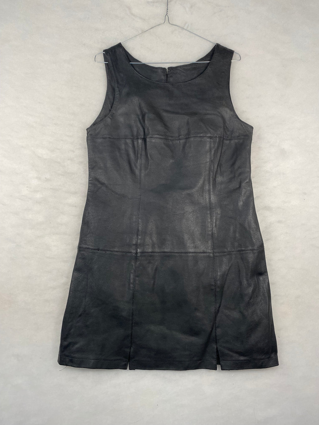 Abito GB Pedrini donna pelle nera fronte