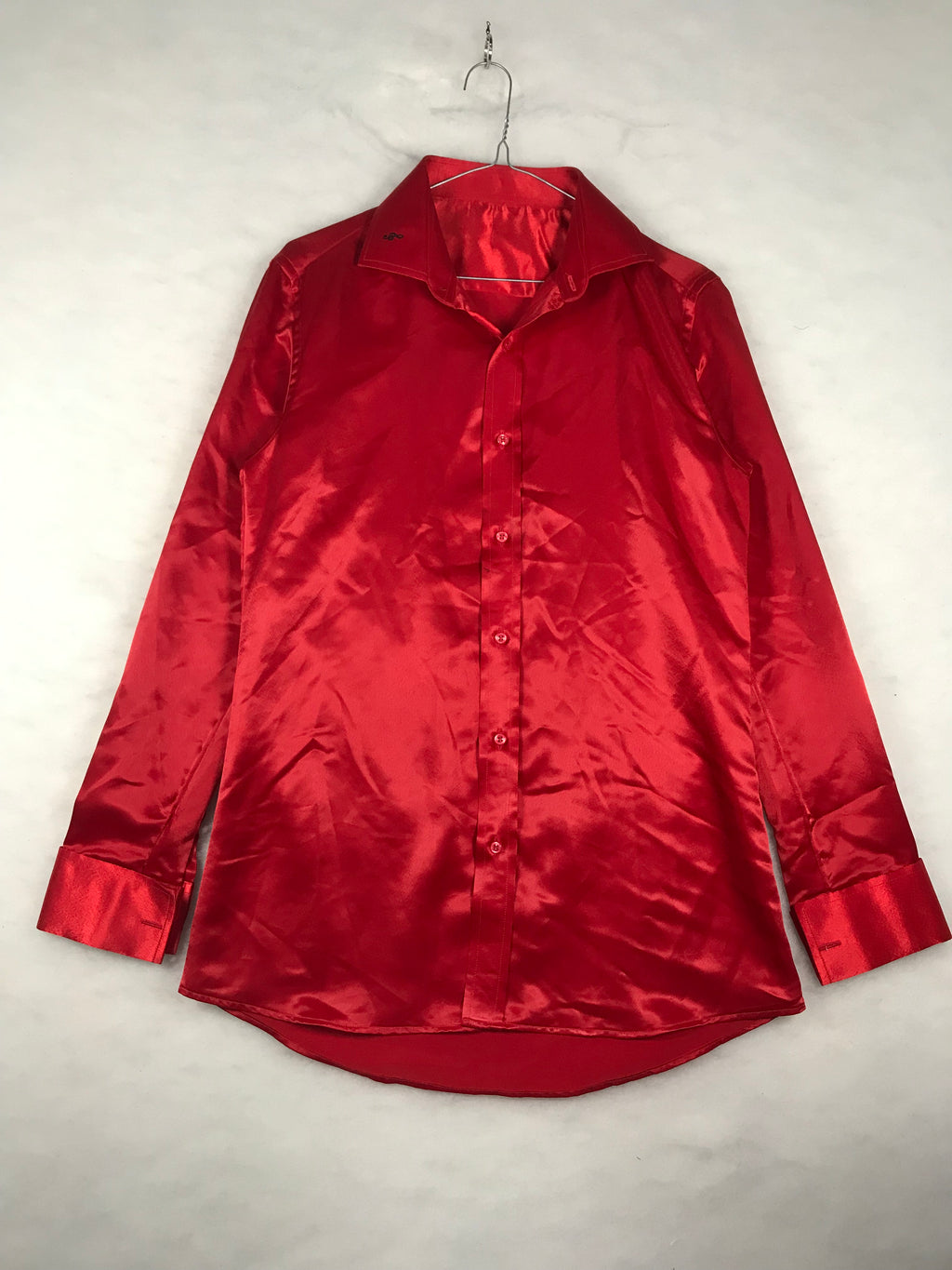 Camicia Vintage Donna in Raso Rosso