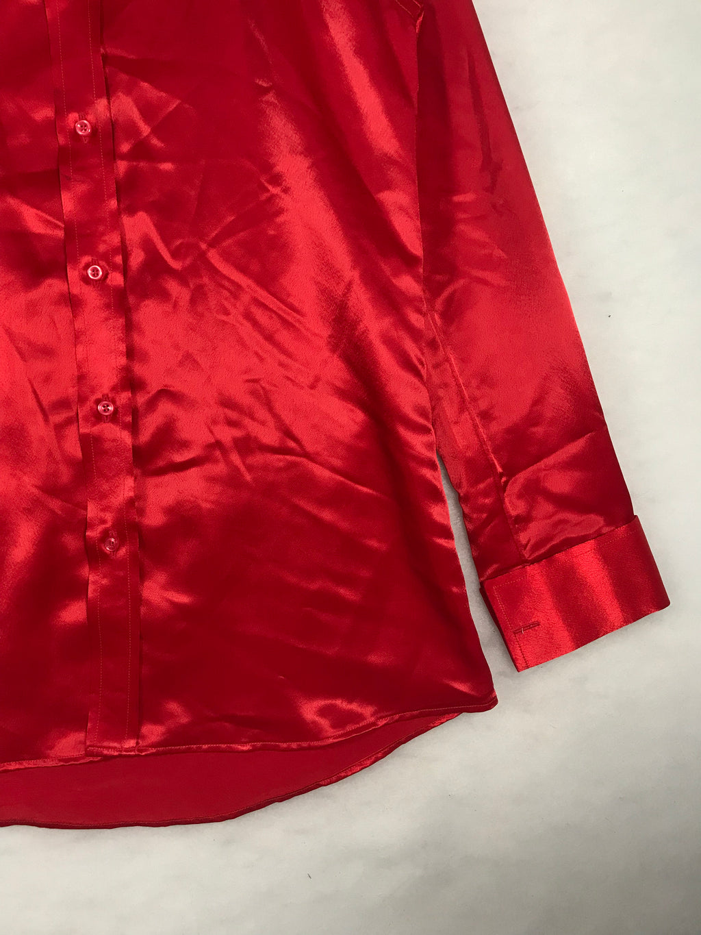 Camicia Vintage Donna in Raso Rosso