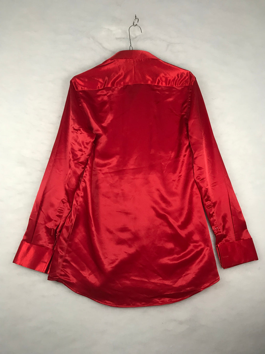 Camicia Vintage Donna in Raso Rosso