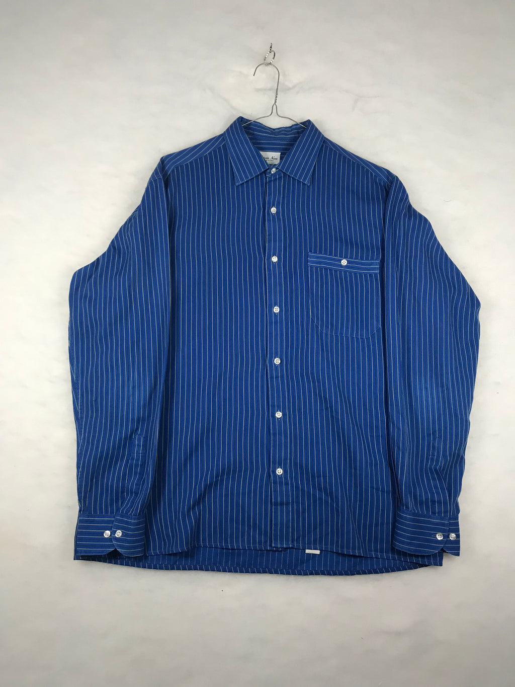 Camicia Vintage Uomo a Righe Blu