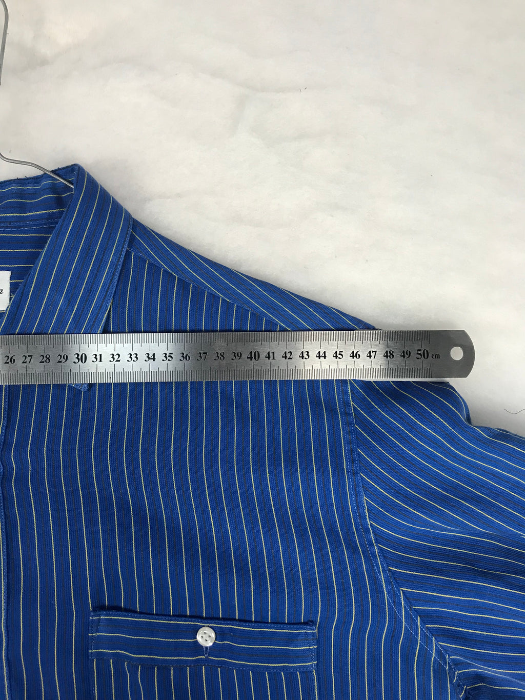 Camicia Vintage Uomo a Righe Blu