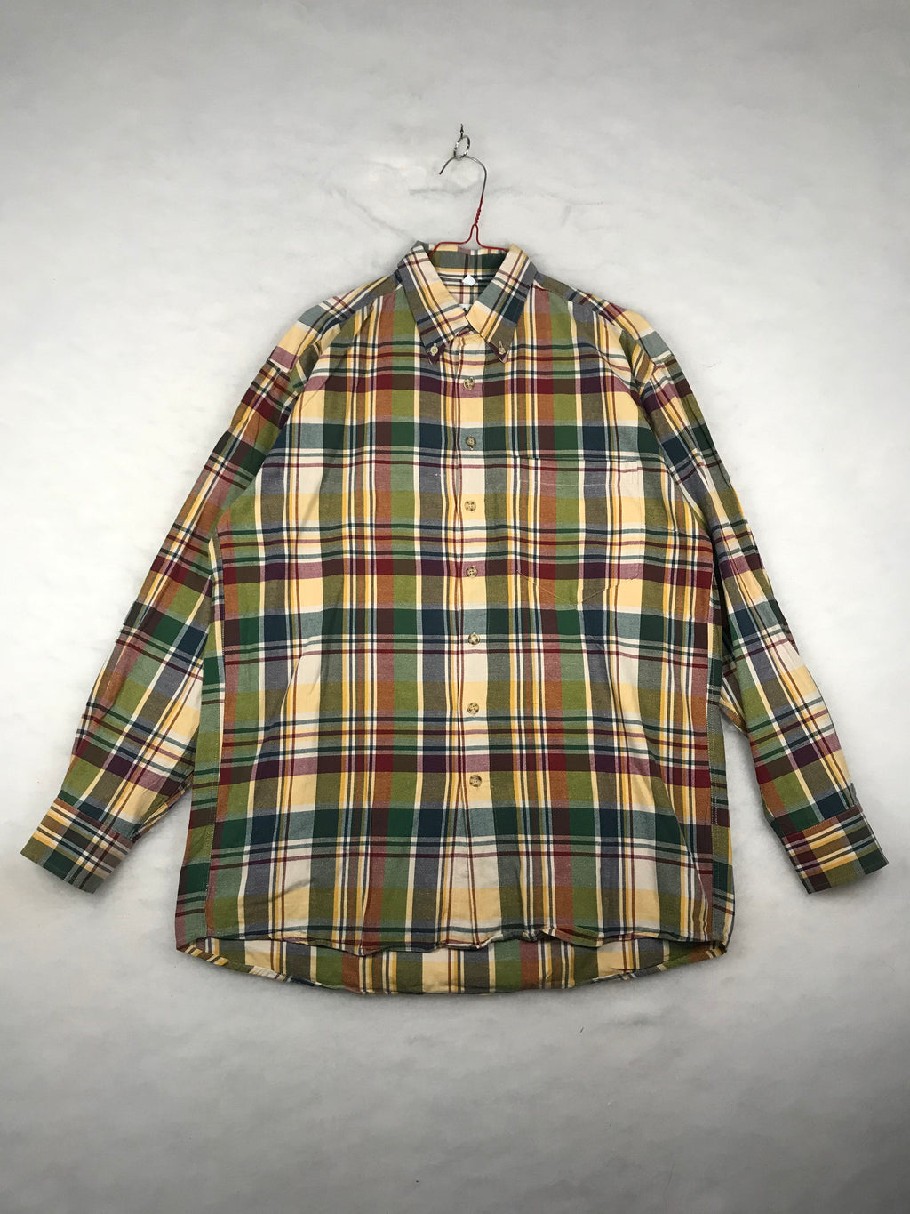 Camicia Vintage Uomo a Quadri Madras
