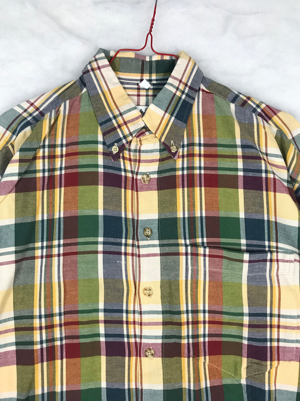 Camicia Vintage Uomo a Quadri Madras