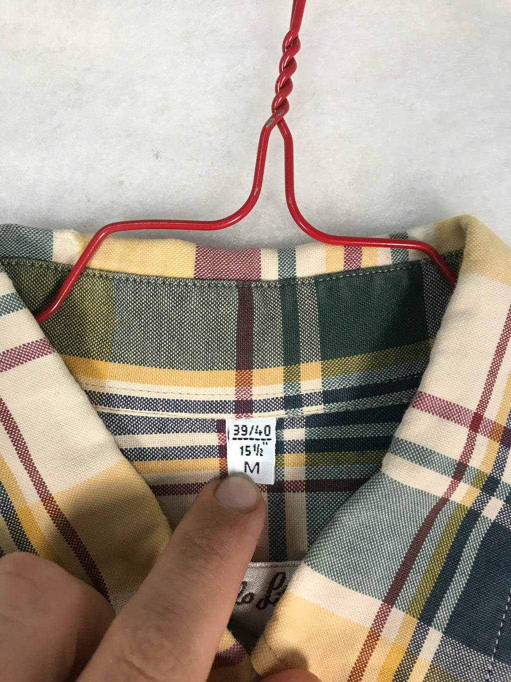 Camicia Vintage Uomo a Quadri Madras