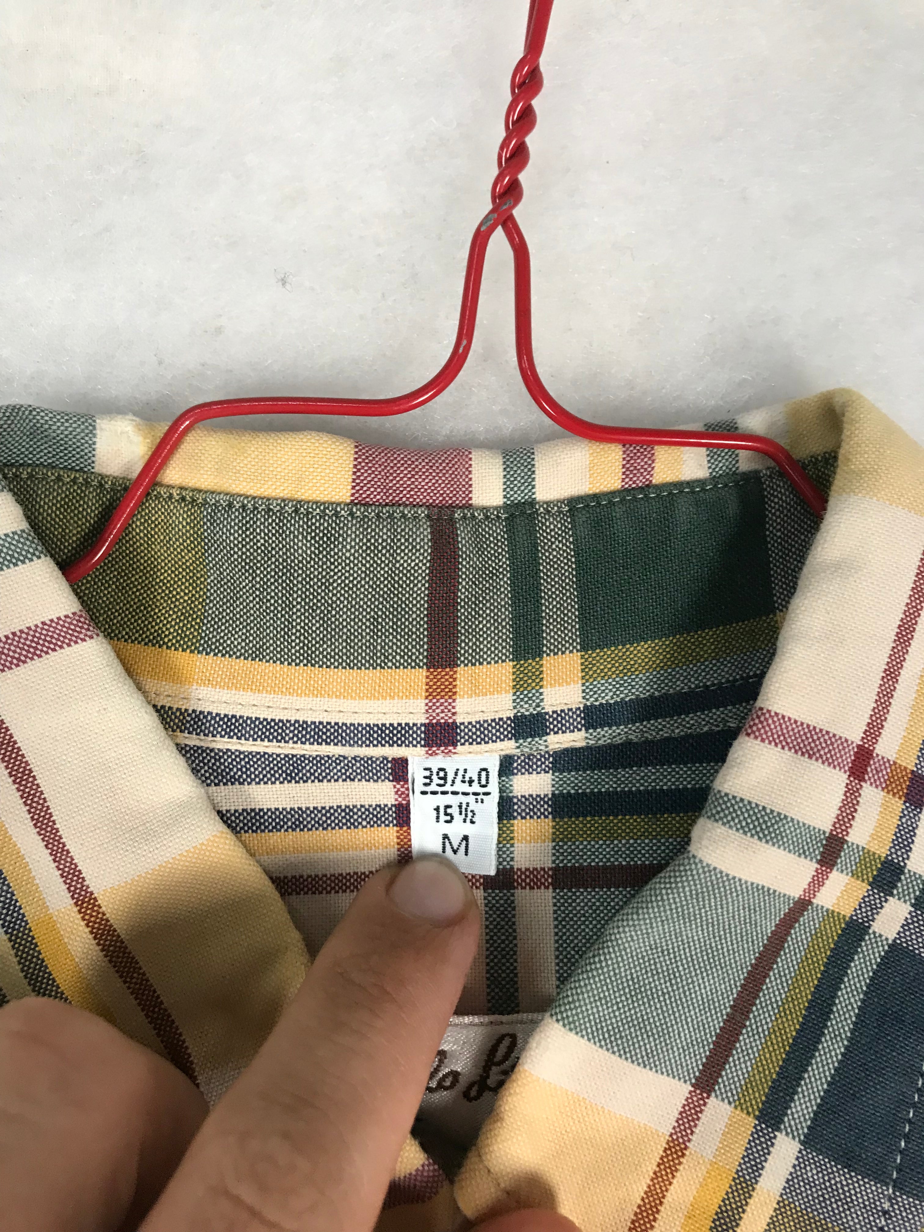 Camicia Vintage Uomo a Quadri Madras