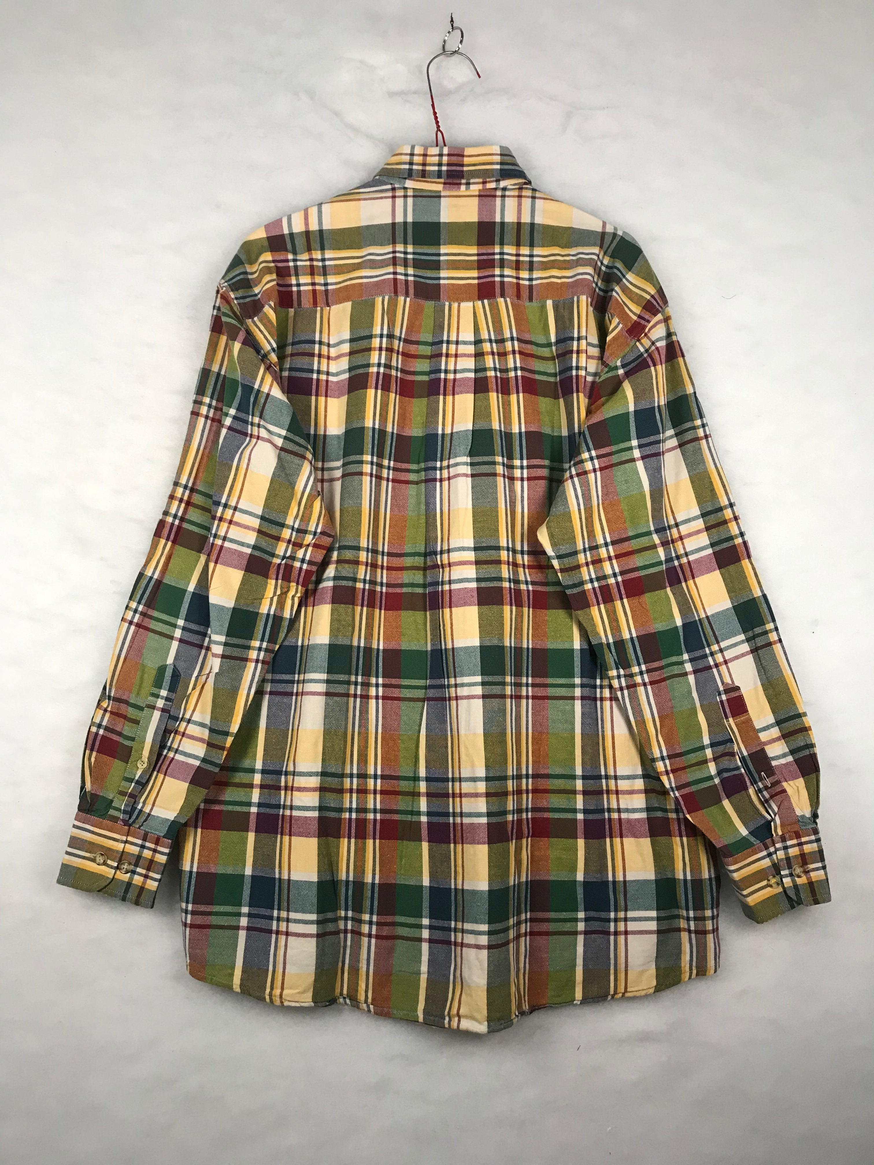 Camicia Vintage Uomo a Quadri Madras