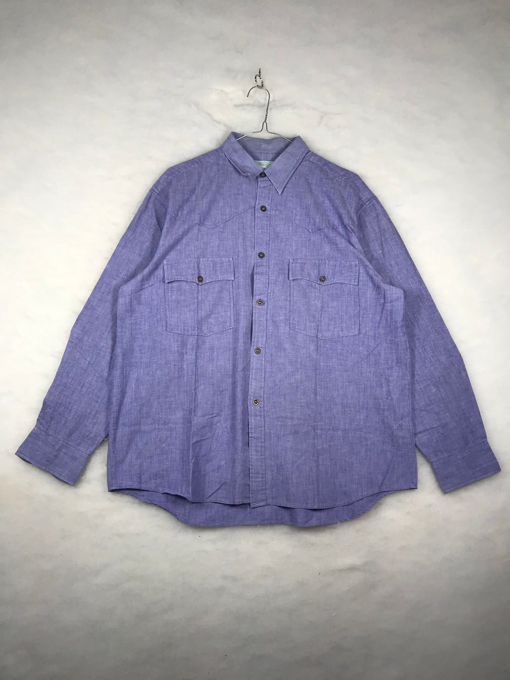 Camicia Vintage Uomo in Chambray Lilla