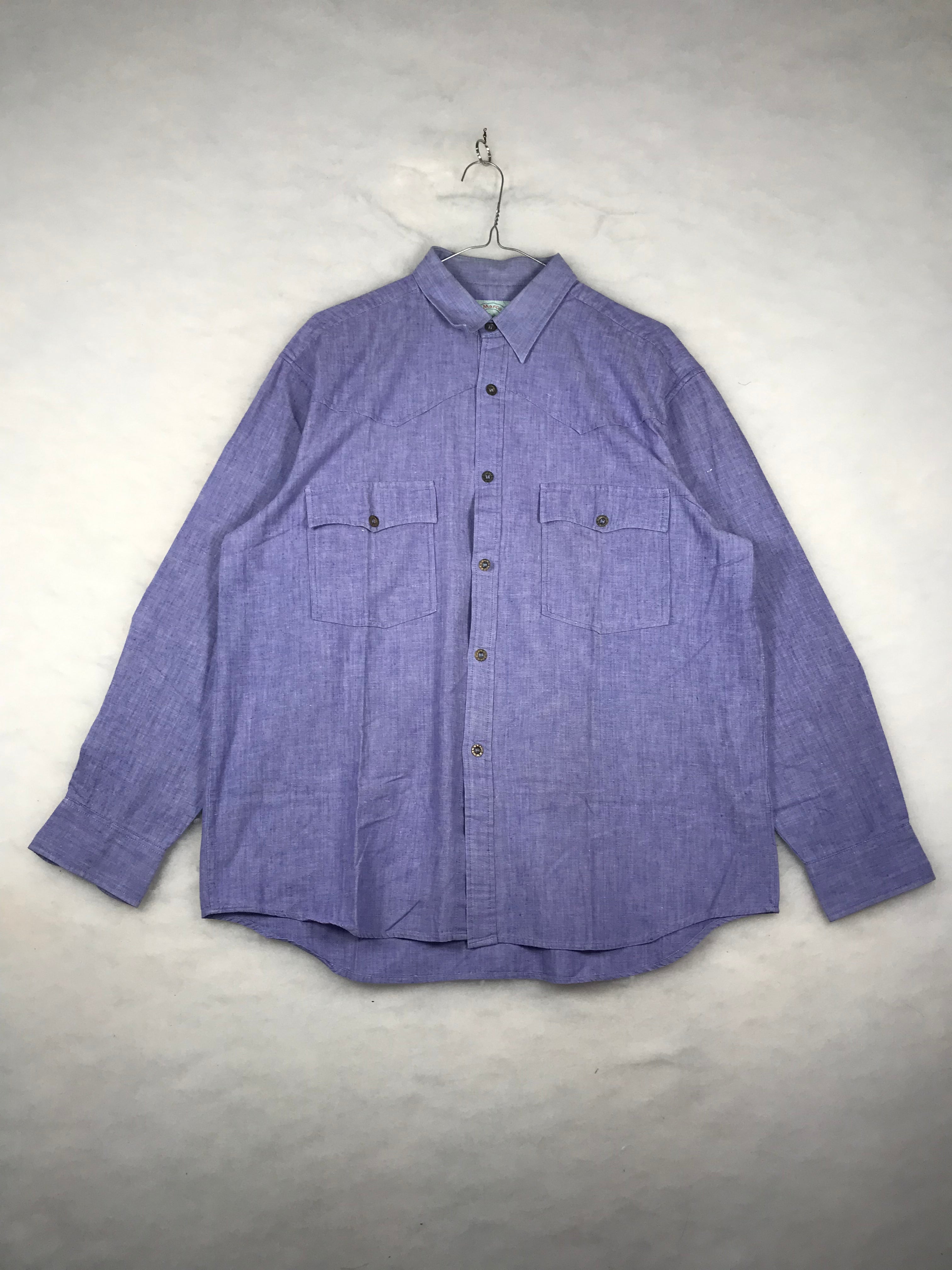 Camicia Vintage Uomo in Chambray Lilla