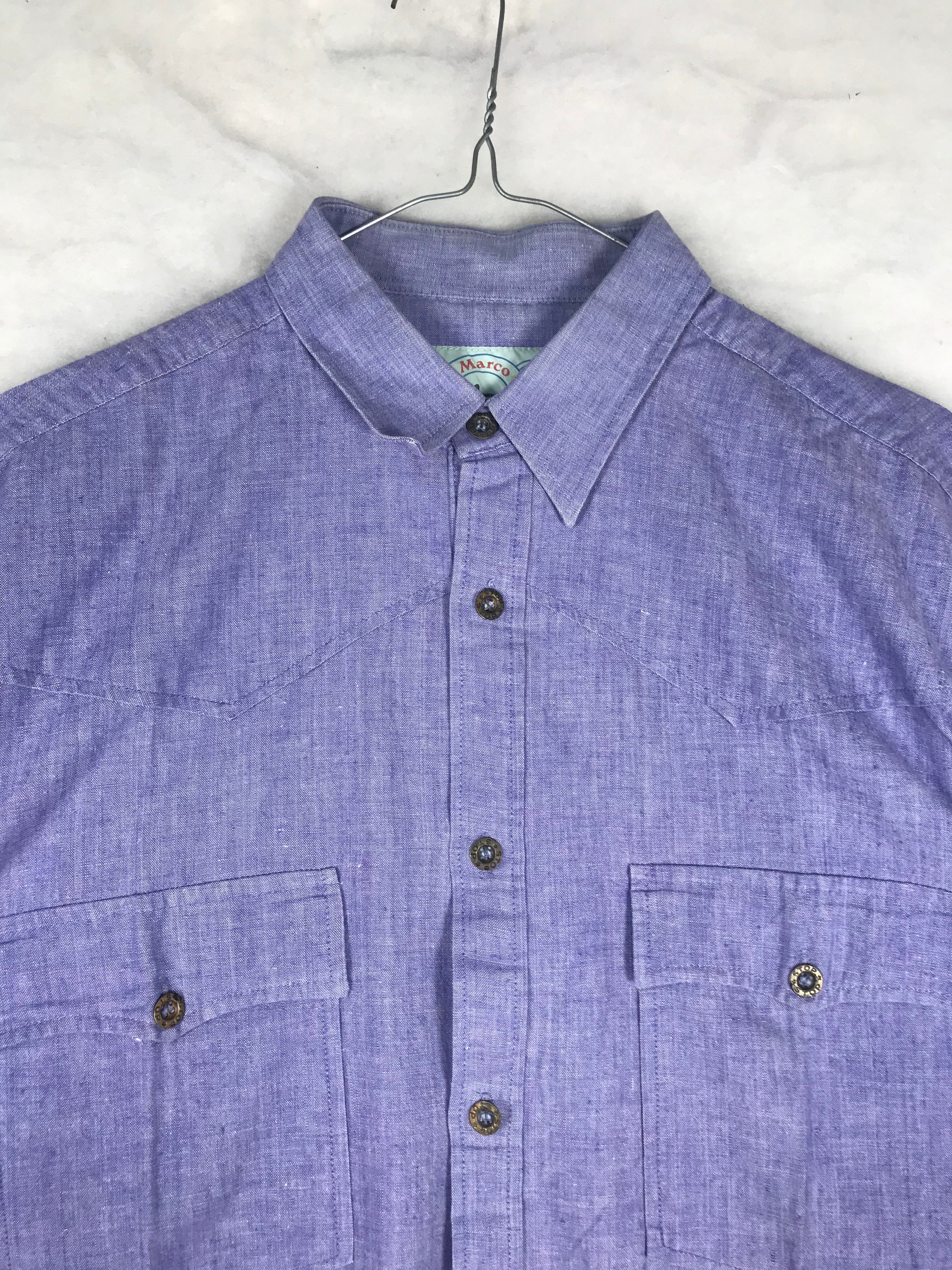 Camicia Vintage Uomo in Chambray Lilla
