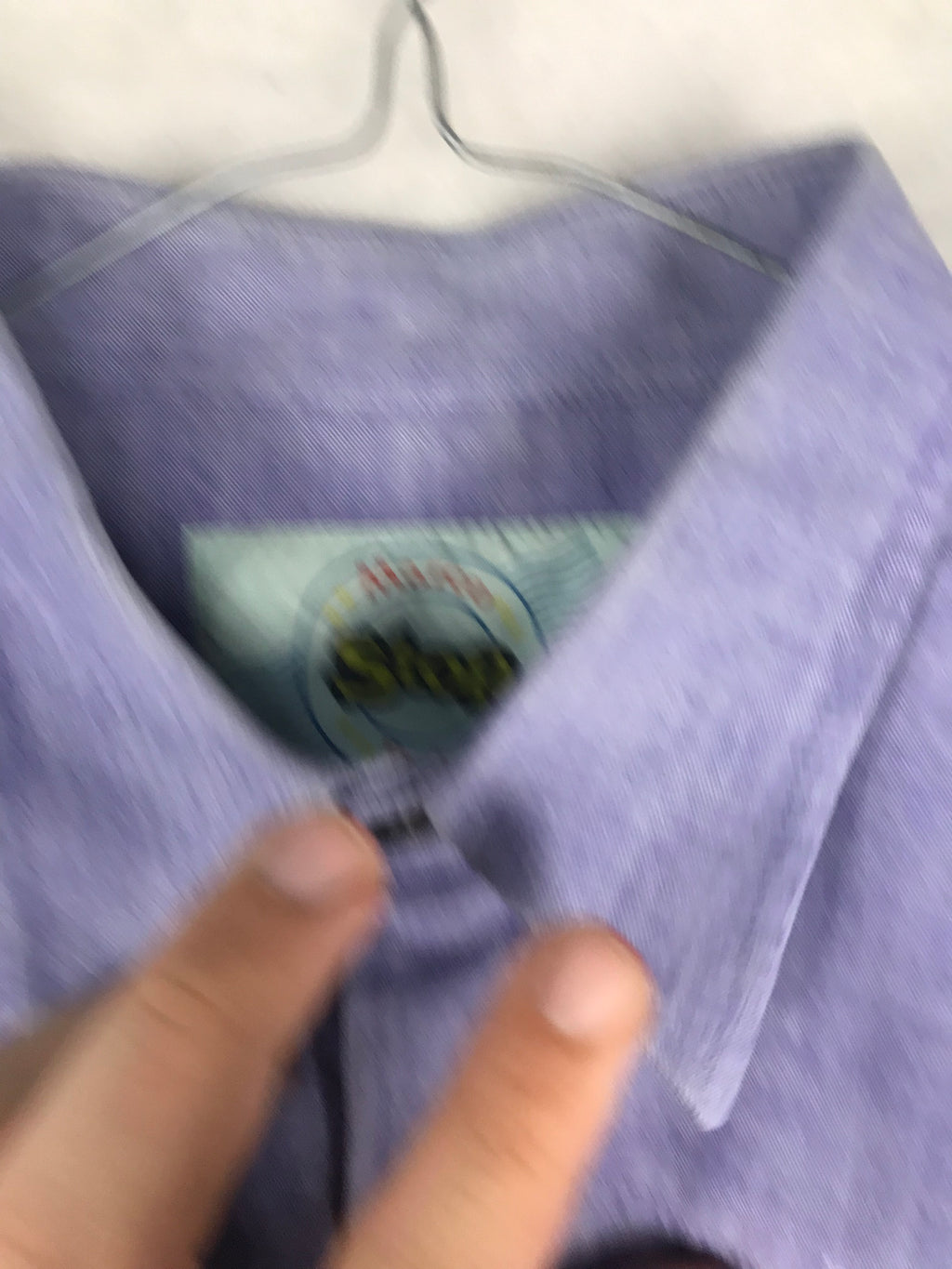 Camicia Vintage Uomo in Chambray Lilla