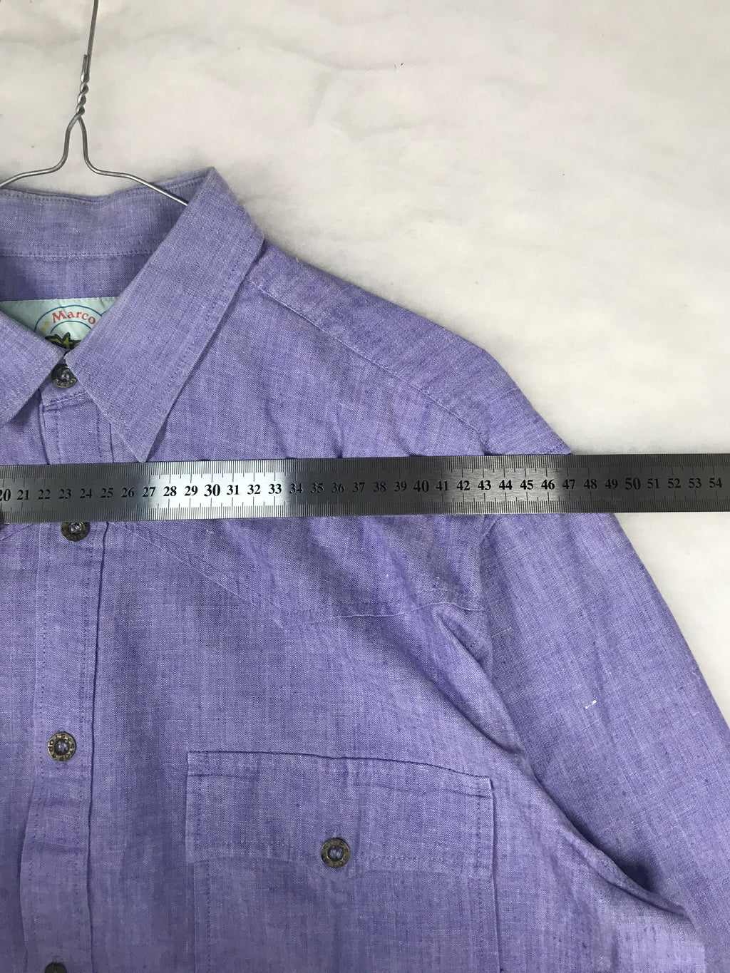 Camicia Vintage Uomo in Chambray Lilla