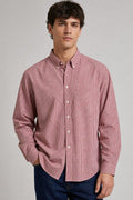 Camicia Vintage Uomo Vichy Rosso