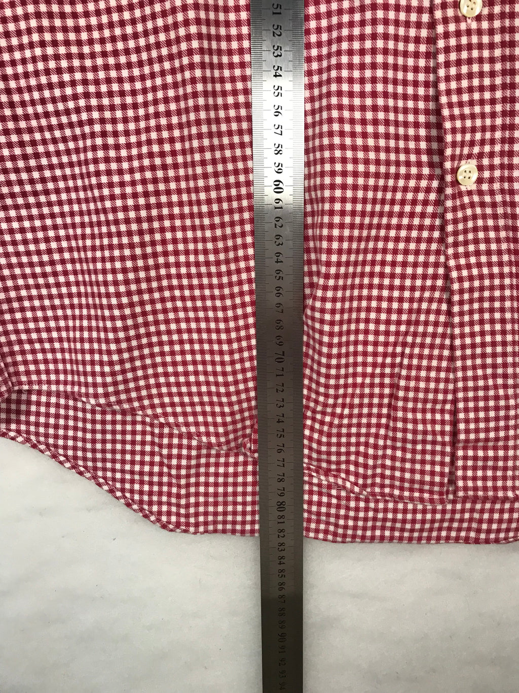 Camicia Vintage Uomo Vichy Rosso