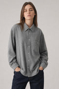 Camicia Vintage Donna Grigia Oversize