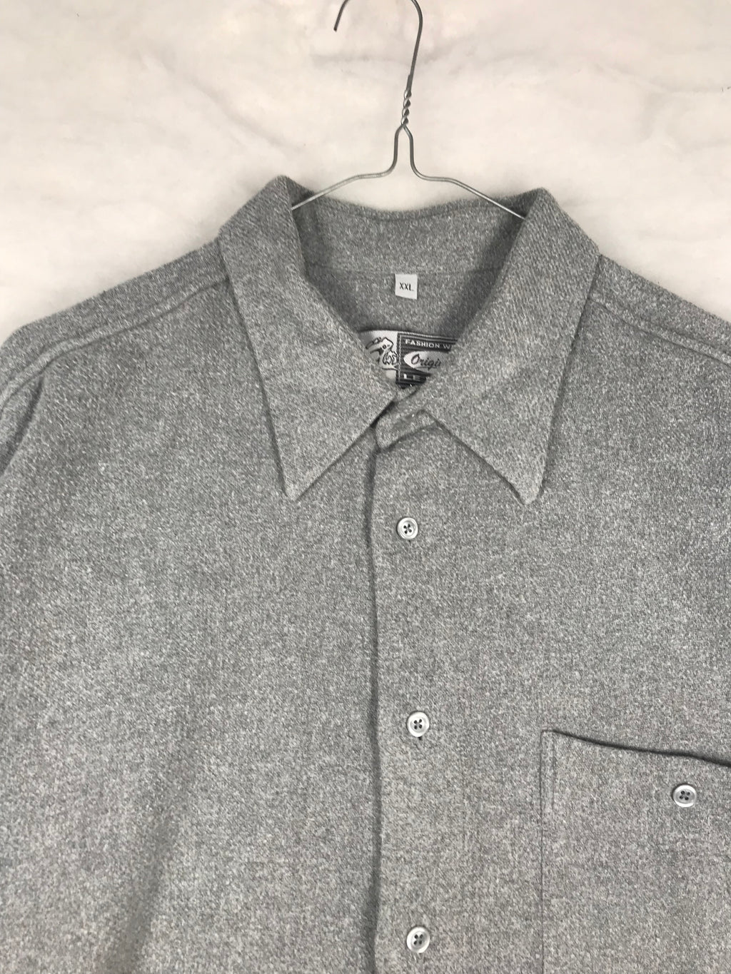 Camicia Vintage Donna Grigia Oversize