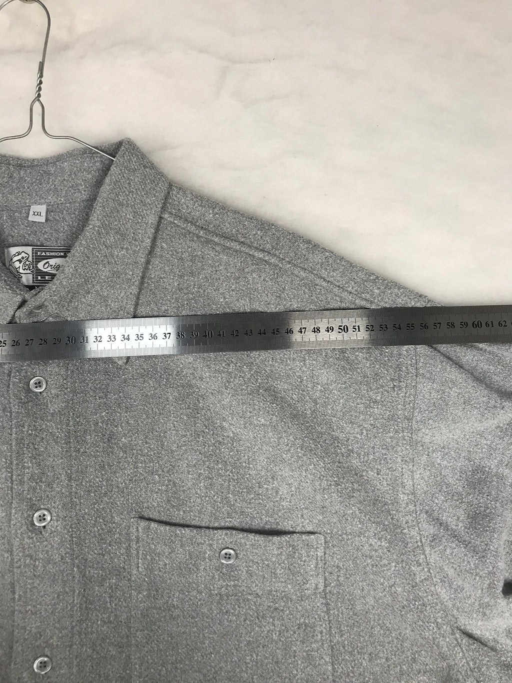 Camicia Vintage Donna Grigia Oversize