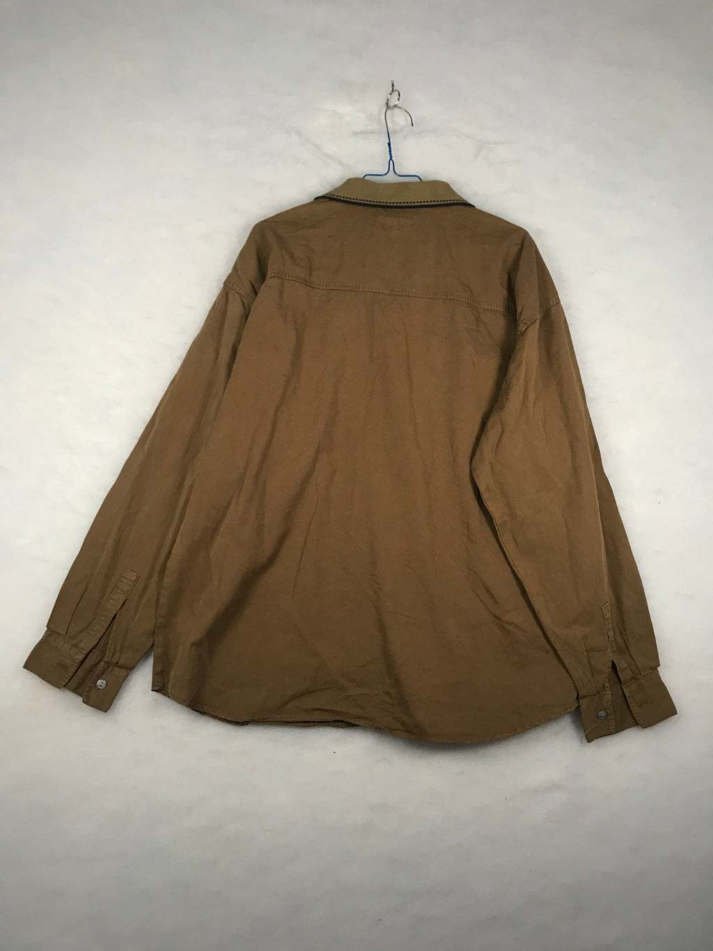 Sovracamicia Vintage Uomo in Cotone Marrone